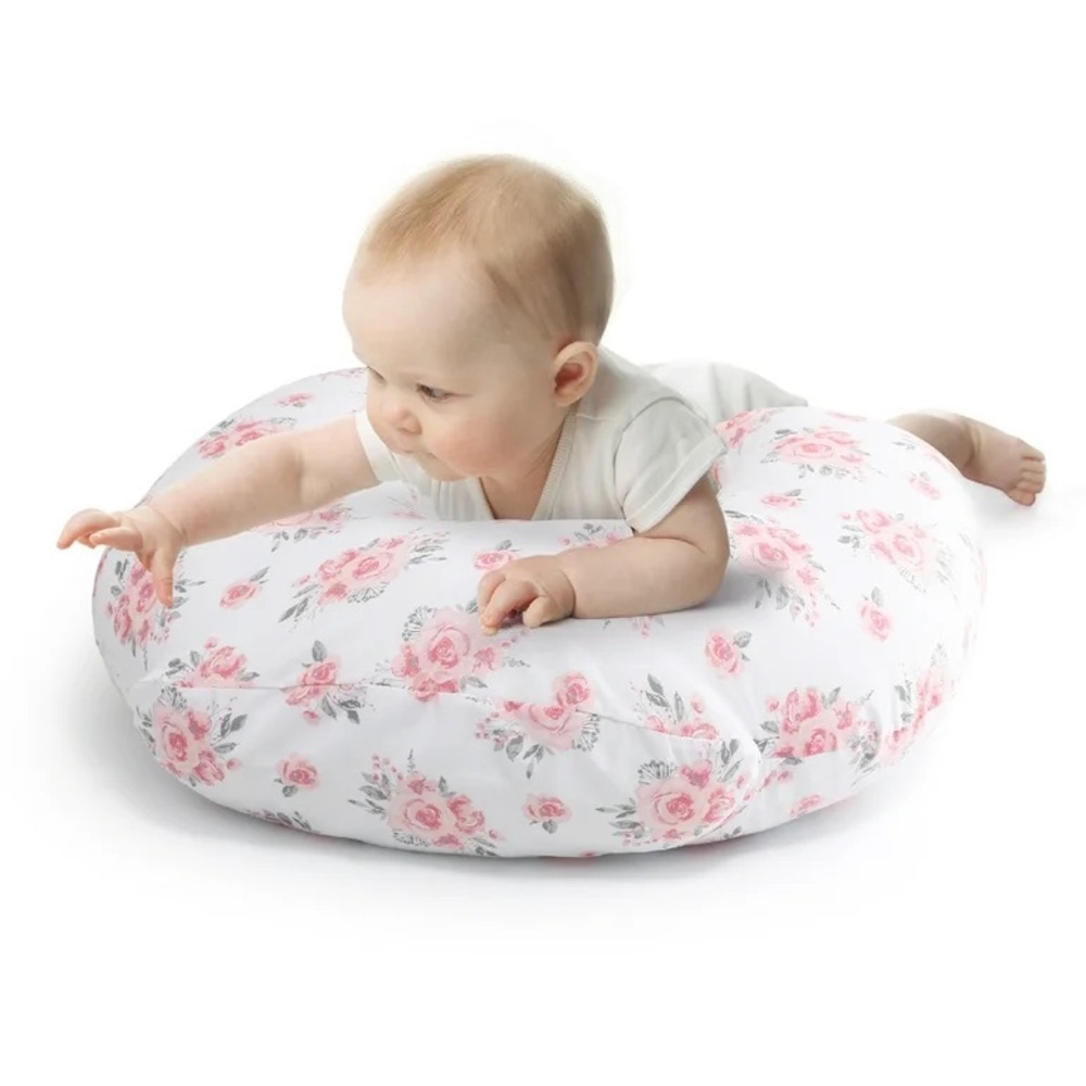 The Peanutshell Pink Floral Nursing Pillow for Breastfeeding 18X22.5” Zipperless
